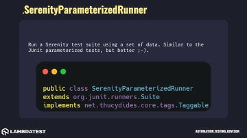 net serenitybdd junit.runners  SerenityParameterizedRunner with examples