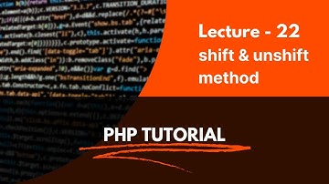 Learning PHP in hindi video 22 | shift and unshift method | Array in PHP