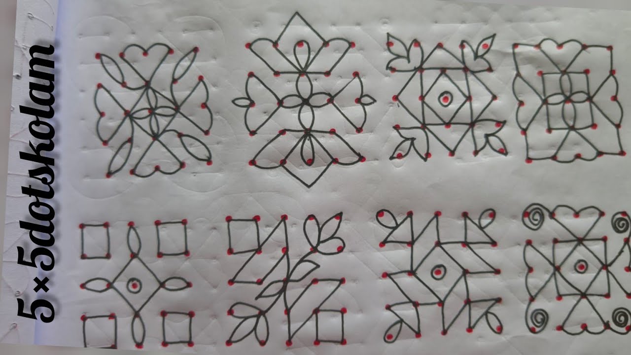 Simplerangoli kolamdesigns🌺dailykolam dotsrangoli🌺beginnerskolam pullikolangal🌺pullikolam rangoli