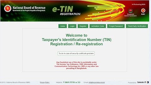 HOW TO GET E-TIN CERTIFICATE AND HOW TO REGISTRATION E-TIN CERTIFICATE