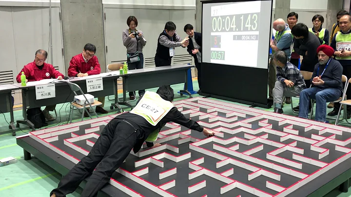 2019 Japan classic micromouse 1st prize 華金 fastest run, by 浅川 英慶