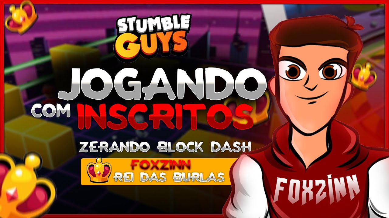 LIVE DE STUMBLE GUYS AO VIVO PEGANDO WAVE NO BLOCK DASH INFINITO COM  INSCRITOS 