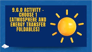 9.6.0 Activity - Atmosphere and Energy Transfer [Foldable]