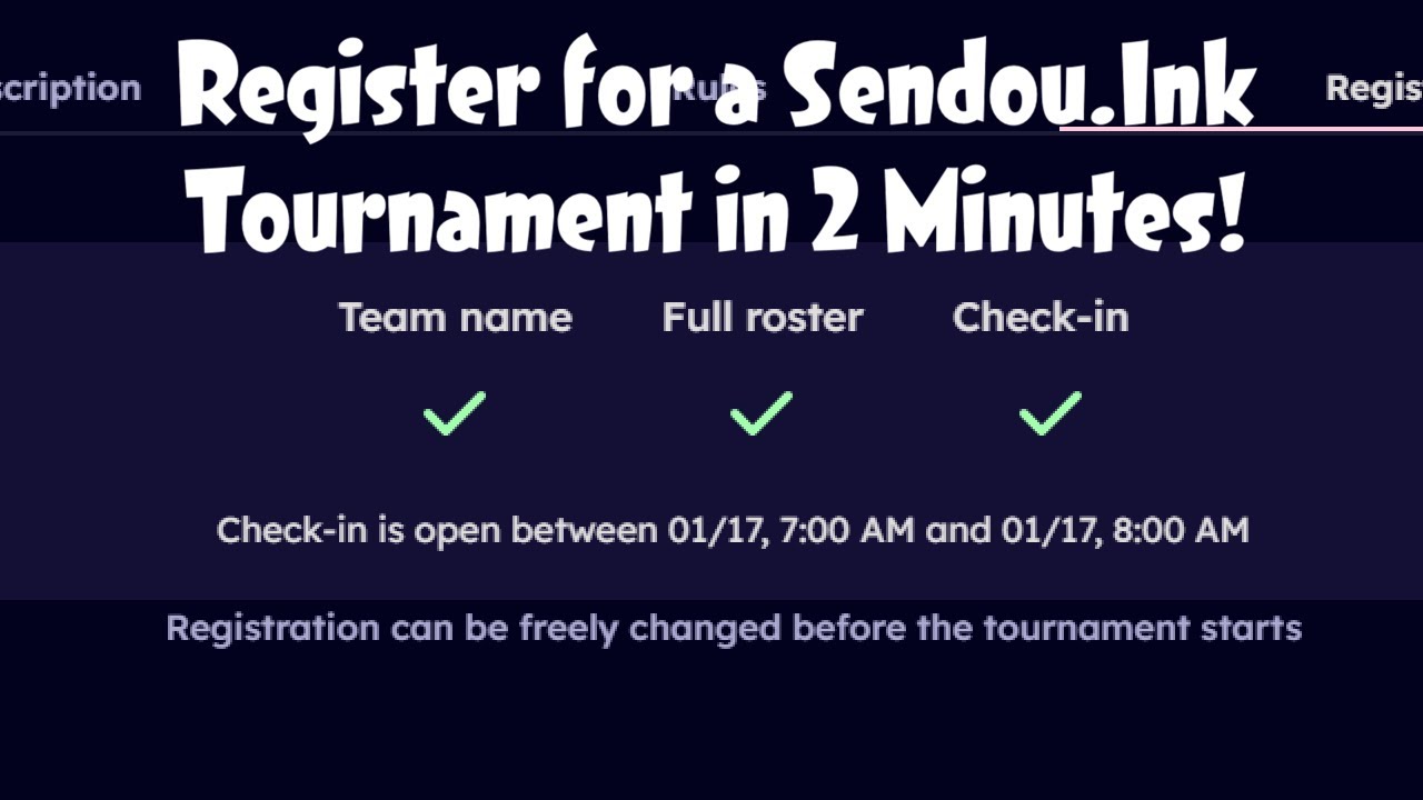 How to Register for a Tournament on Sendou.Ink
