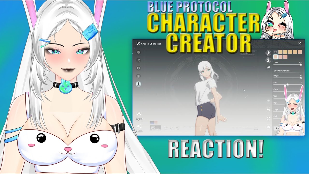 Blue Protocol Star Resonance | FULL Character Creator + VTuber REACTION! (Anime MMO)