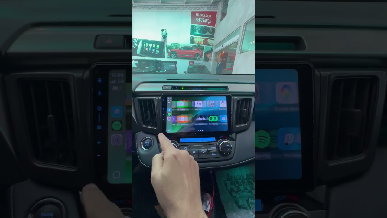 Toyota Rav4 2014 - Central 9” CarPlay e Android Auto (sem fio) #toyota #toyotarav4 #carplaysemfio