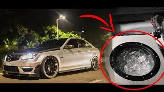 This Car Runs On Ice And Petrol Amg From Hell Flames Mercedes C63 Amg Top Speed???
