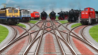 Indian Express Train Game Daimond Forked Track At On Bumpy Railroad Tracks Train Simulator