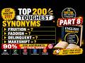 Top 200 Toughest SSC Synonyms with Hindi Meaning | Part 8 | SSC CGL CHSL MTS CPO