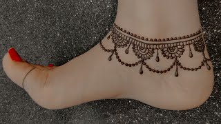 Anklet feet mehndi design || Mehandi design for leg ||