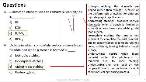Week 3 - Fundamentals of Electronic Device Fabrication