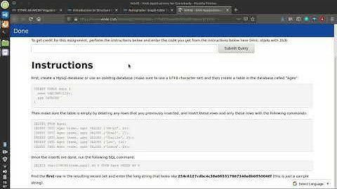 Coursera Introduction to Structured Query Language (SQL) by Universityof Michigan Quiz Week 2 Answer