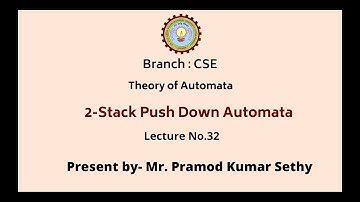 Theory of Automata & Formal Languages  | 2-Stack Push Down Automata  | AKTU Digital Education