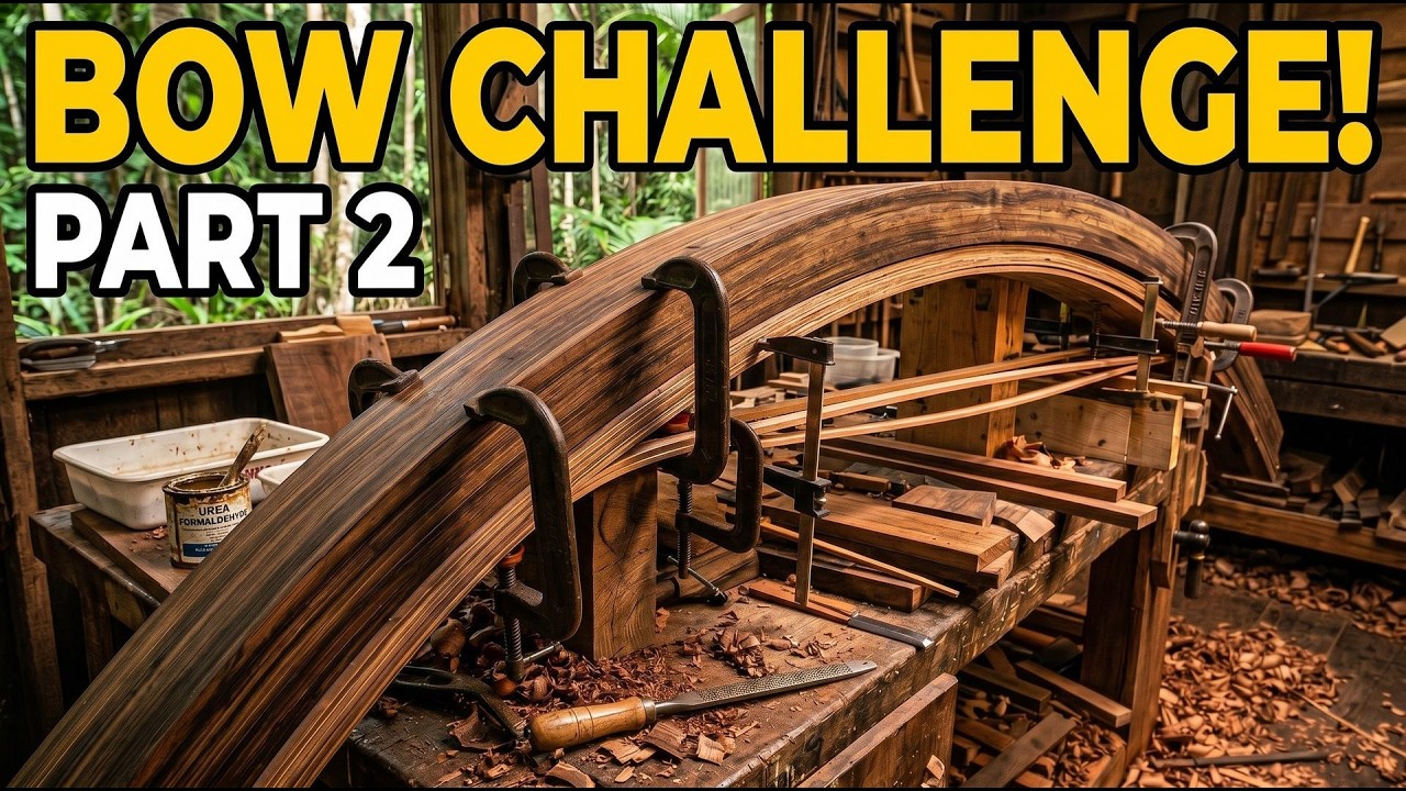 ⁣Bow Challenge PART 2 | 40mm Core Bow with ZERO Springback!