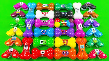 Looking Numberblocks, Alphablocks, Alphabet Lore in Bone, Rainbow, Eggs, Shapes,... Mix CLAY, ASMR