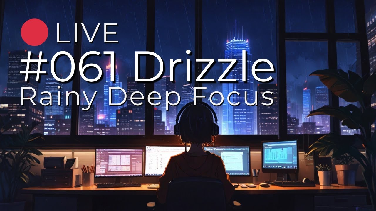 Rainy Deep Focus 🌧 5 Hours of Thunder & Heavy Rain Lofi