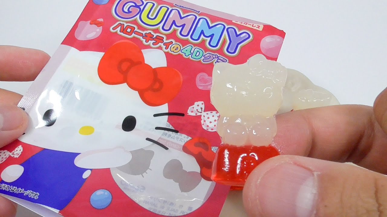 ハローキティ - 4Dグミ 4D Gummies Hello Kitty - YouTube