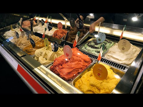 Видео: Приготовление итальянского мороженого джелато - корейская уличная еда