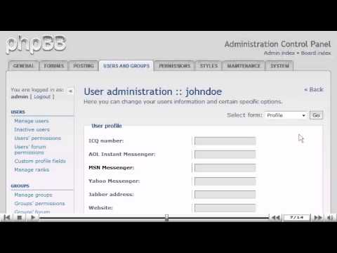 How to edit a user's profile in phpBB - phpBB Tutorials