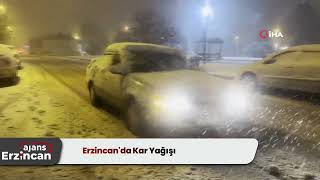 Erzincan'da Kar Yağışı