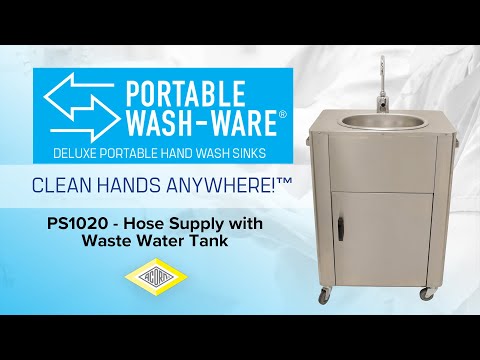 PS1020 Product Overview: Deluxe Portable Sink With Hose Supply u0026 Waste Tank - Acorn Wash-Ware®