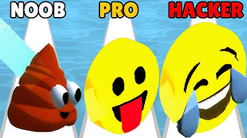 NOOB vs PRO vs HACKER in Emoji Run!