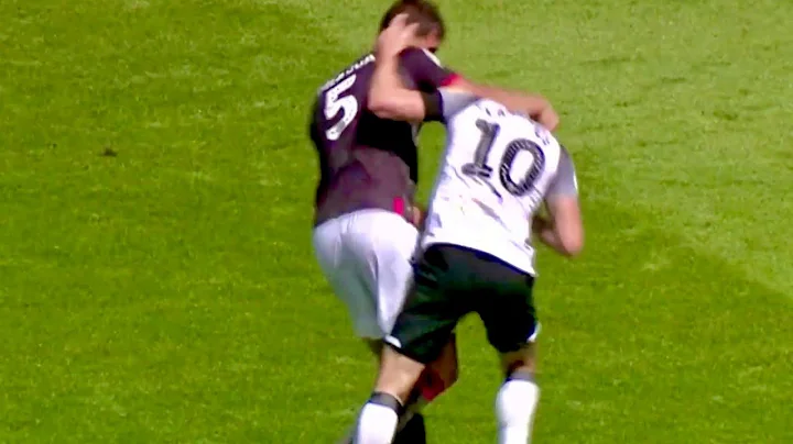 Tom Lawrence and Matt Miazga Fight  Derby County v...