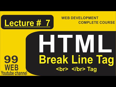 HTML Line Break line Tag || Lecture # 7 || Complete Tutorial in Urdu/Hindi ]