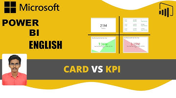 Power BI Card & Multi-row Card Visual | KPI Visual In Power BI | Power BI KPI Score Card | English