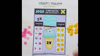 Jogo da Multiplicação - Coração de Educador - Professora Mariana