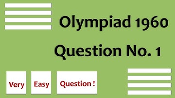 Olympiad 1960 | Very Easy IMO Question | IMO-1960