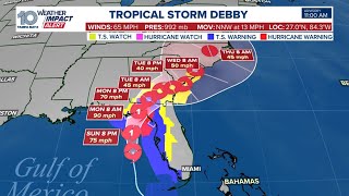 Tropical Storm Debby tracker: See location, forecast track and weather models