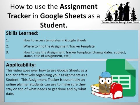 how to use assignment tracker in google sheets