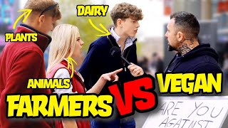 Three Farmers CLASH With One Vegan - GETS HEATED