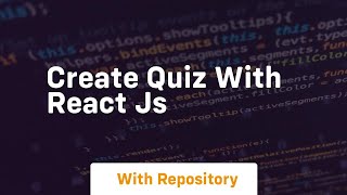 Create quiz with react js