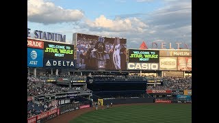 August 25, 2017 Yankee Stadium Star Wars Night Lineup Introduction