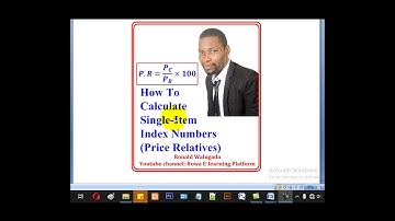 1-How To Calculate Single-Item Index Numbers (Price Relatives)