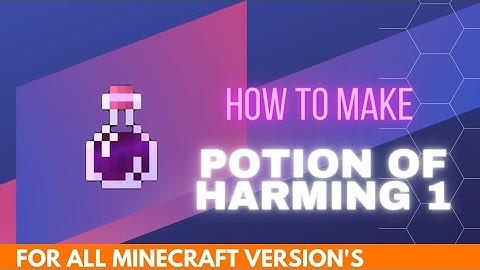 HOW TO MAKE POTION OF HARMING 1 | FOR ALL MINECRAFT VERSION