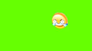 Dying Laughing Green Screen Emoji - Chroma Key