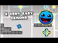 4 VERY EASY Demons In GD