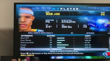 NBA2k11 my player mode skill points ( 55 overall )