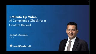 How to Perform an AI Compliance Check for a Contact Record