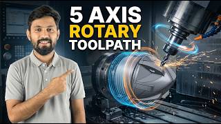 5 Axis Rotary Toolpath Explained | Advanced CAM Strategy for CNC Machining By#veerji #mastercam