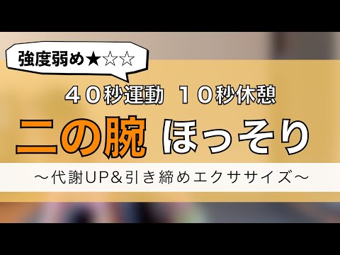 【強度弱★☆☆６分半】二の腕ほっそり引き締めエクササイズ