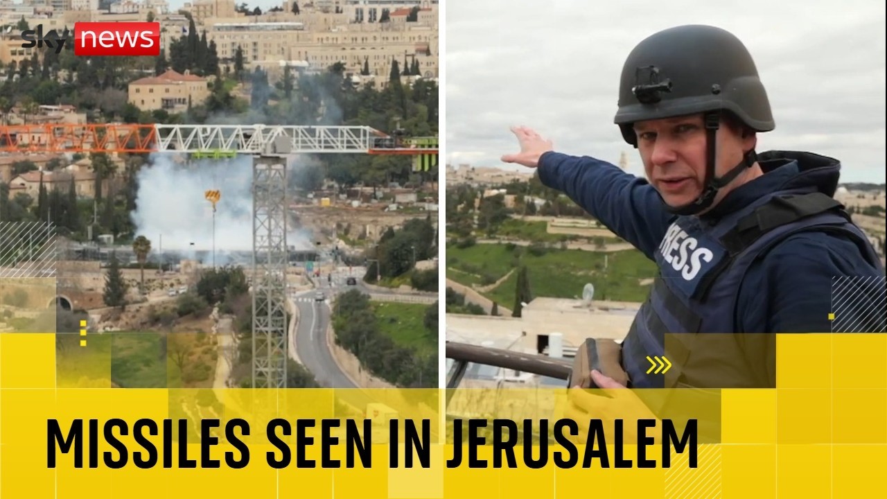 Sky News witnesses missile interceptions in Jerusalem