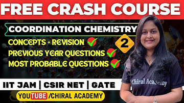 Coordination Chemistry Crash Course | Complete Concepts + PYQs for IIT JAM, GATE & CSIR NET |Part 01