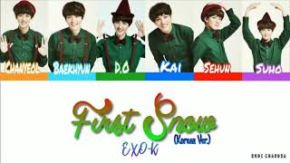 EXO-K (엑소케이) - 'FIRST SNOW (첫 눈)' (Color Coded Lyrics Eng/Rom/Han/가사)