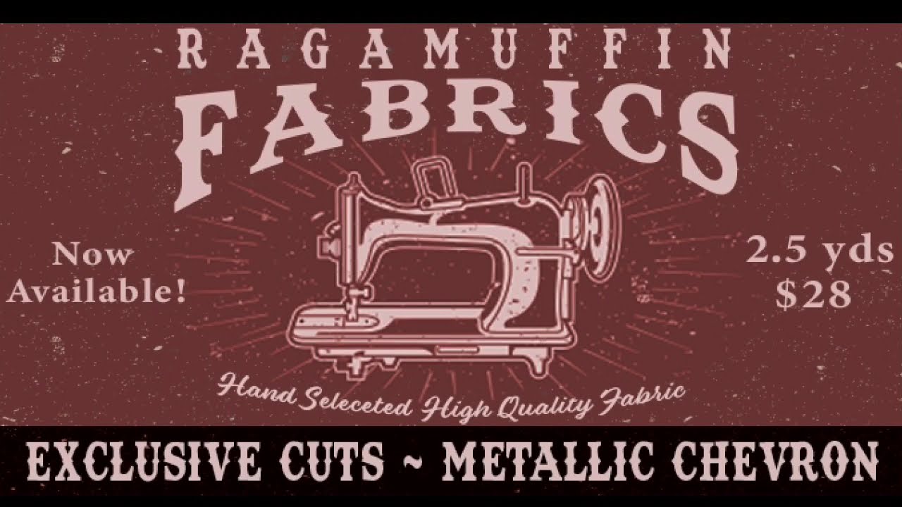 Ragamuffin Fabrics Exclusive Cut : Metallic Chevron