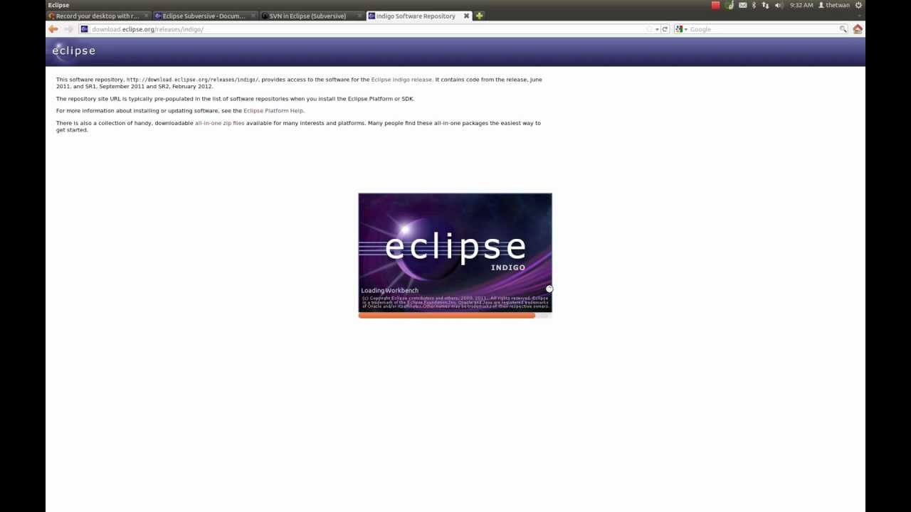Installing Subversive in Eclipse Indigo - YouTube