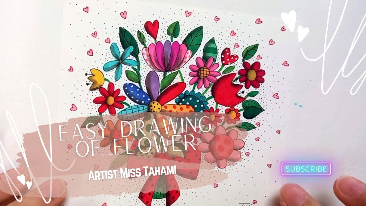 Easy drawing of Flower How to draw step by step Art Videos